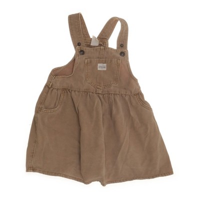 H&M, Latzkleid, Größe: 92, Beige, Baumwolle, Einfarbig, Mädchen #ylj
