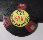 CERROMAR BEACH (CB Hyatt Regency) $100 gaming poker chip - Dorado, Puerto Rico — photo 1