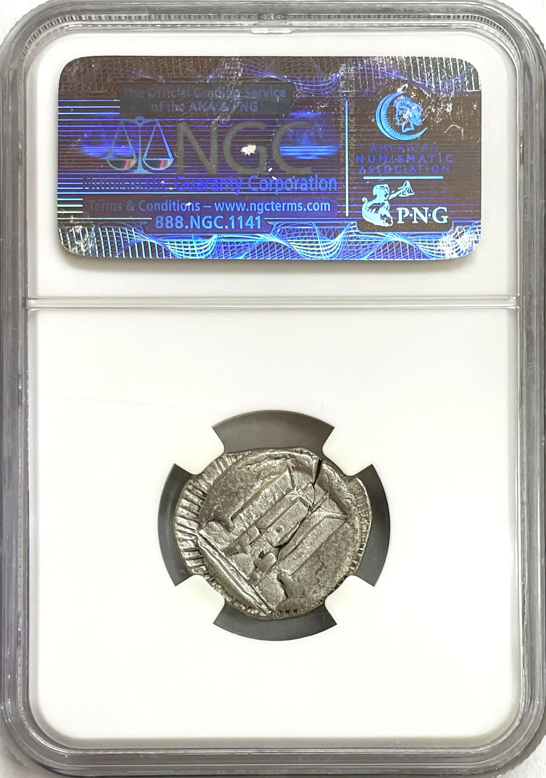 c. 480- 430 BC SILVER AR STATER BRUTTIUM CROTON TRIPOD COIN NGC CHOICE XF 4/5