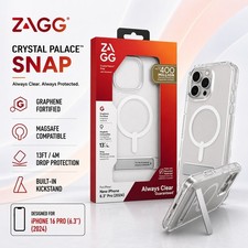 Genuine/Official ZAGG (iPhone 16 PRO) Case, Crystal Palace Snap, MagSafe, Cover