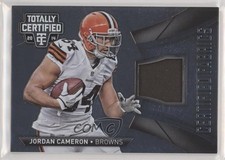 2014 Panini Totally Certified Certified Fabrics Jordan Cameron #CF-JC 1q2