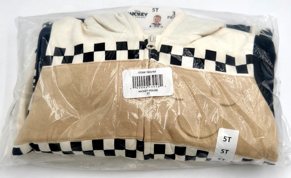 Disney Mickey Mouse Kids 3-piece Full Zip Set Size 5T - Image 4 of 4