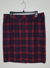 VTG Chadwicks Of Boston Heritage Plaid Tartan Wool Skirt Preppy Academia 14