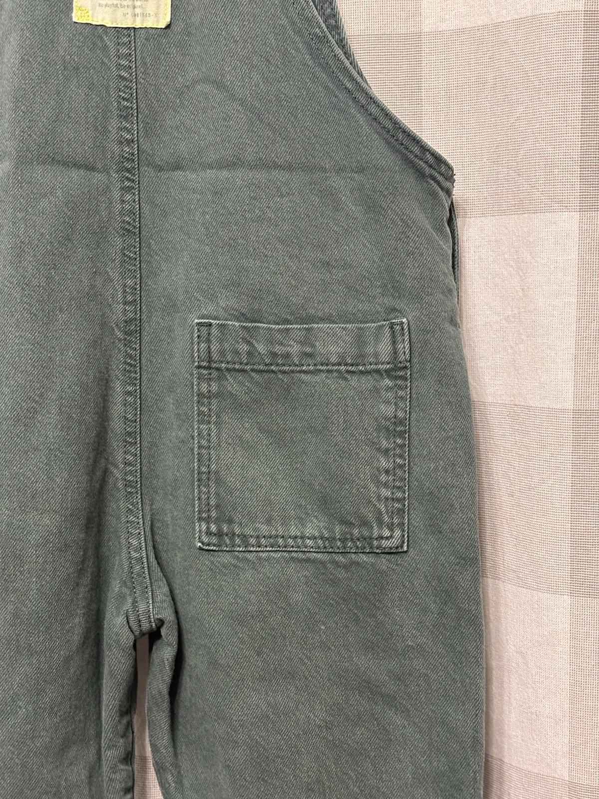Zara Kids Olive Green Denim Overalls Size 2-3 Years image 9