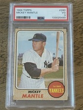 Mickey Mantle 1968 Topps Baseball #280 New York Yankees PSA 3 VG NICE HOF!
