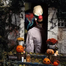 Tranqun Halloween Clown Decorations approx. 200 x 90 cm, As Picture Shown 