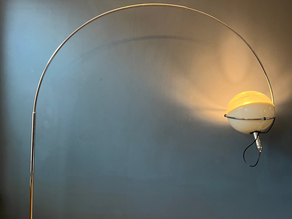 ヴィンテージランプ Lighting sculpture eye Focus Space Age Arc Floor Lamp by Fabio Lenci for Guzzini | eBay