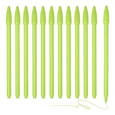 12Pcs Colored Gel Ink Pens, 0.5mm Light Green Gel Ink Ballpoint Pens