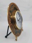 Elegant  Green And Gold Enamel Oval Taiwan Shontek Dm2000 w/ stand Quartz Clock — photo 9