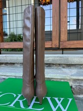 Beige Mid in) Heel Height Knee High Boots for Women for