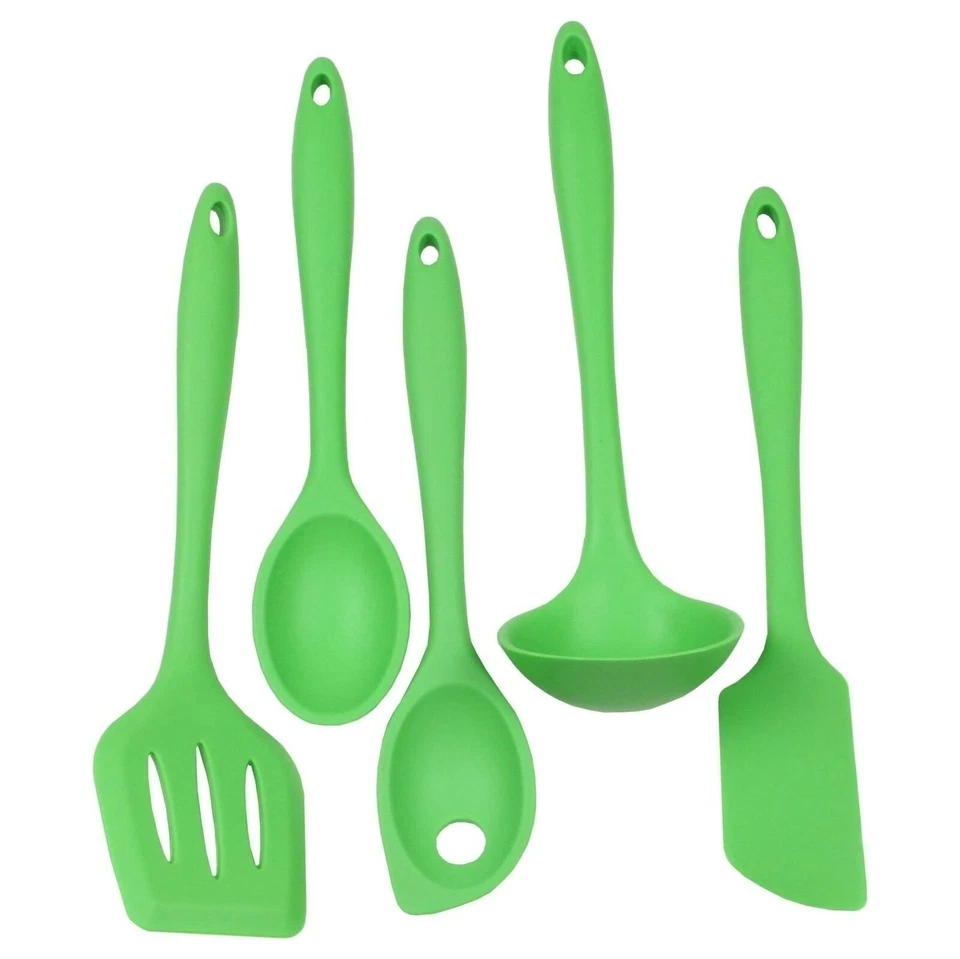 Chef Craft 5 Piece Premium Silicone Kitchen Tool and Utensil Set - 11 Colors - Image 2 of 4