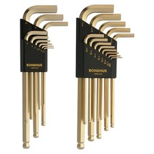 Bondhus GoldGuard Plated Balldriver Metric/SAE Ball End HEX L-Keys Double Set
