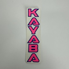 Vintage Retro Kayaba Vertical Bumper Sticker Neon Pink Racing Decal Kyb 2x 7.5