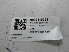PEUGEOT 208 WIPER MOTOR REAR 5 Door Hatchback 9673251380 12-20