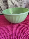New ListingVintage Fire King Green Jadeite Swirl Oven Ware 9" Nest Mixing Bowl Made In USA