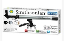 Smithsonian 40mm Refractor Telescope with Aluminum Tabletop Tripod