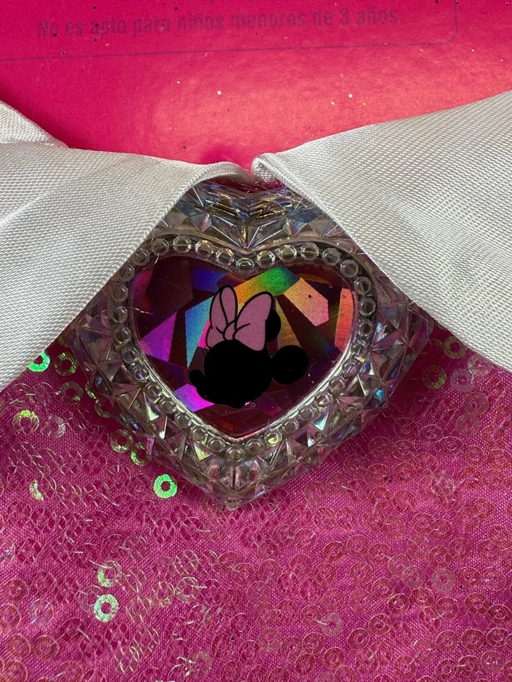 Disney Minnie Mouse Vestido Rosa Brillante en la Oscuridad Niñas Disfraz con Orejas TODAS LAS TALLAS Foto 4 de 4