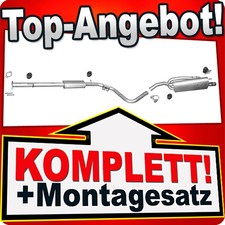 Auspuff für FIAT BRAVO II (198) 1.4 T-JET mit CHROM Endrohr Auspuffanlage