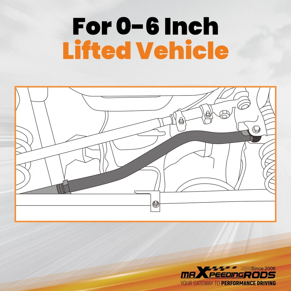 0-6" Lift Front Adjustable Track Bar Panhard for Jeep Wrangler JK 2007-2018 - Image 2 of 4