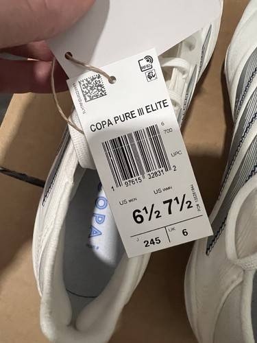 Adidas Copa Pure 3 Elite FG Cloud White Silver Metallic ID9040 Herren Größe 6,5 - Bild 4 von 9