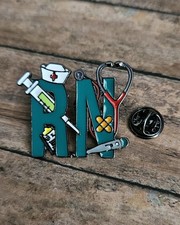 RN Registered Nurse Healthcare Pin Brooch - Medical Field Accessories Gift NEW