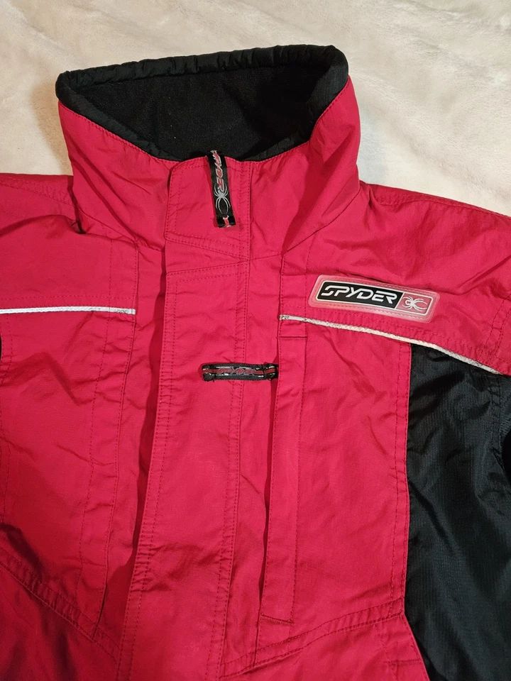 Spyder XT weatherproof & breathable boys jacket size 14 red and black - Image 2 of 4