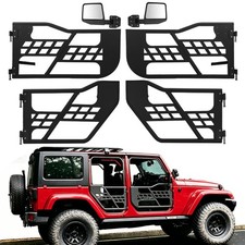 4x Half Tube Tubular Doors W Mirrors For 2007-2018 Jeep Wrangler Jk Jku 4 Door 4x Half Tube Tubular Doors W Mirrors For 2007-2018 Jeep Wrangler Jk Jku 4 Door