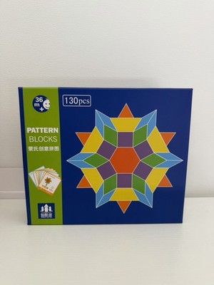 Pattern Blocks. 130 Wooden Pieces Puzzle  Educational Development