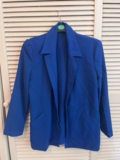 vintage Jacques Vert royal blue blazer mid 80s made in England