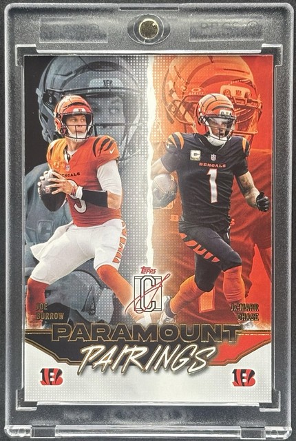 Ja’marr Chase Joe Burrow Dual Gold Foil Card Bengals Topps Mint