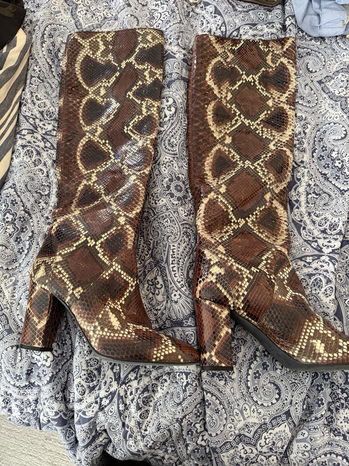 Lanvin Pull on Python Boots Size 40.5 - image 1