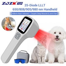 Handheld Cold Laser Therapy Pain Device 2500mW Red Light 650 808 905 980nm LLLT