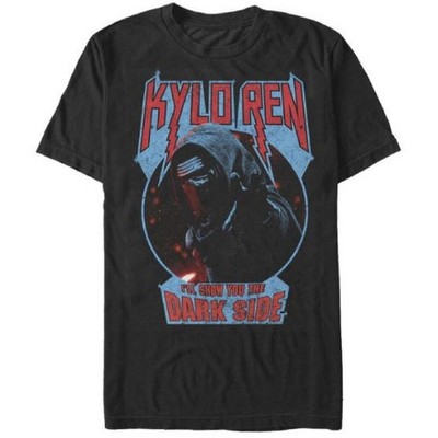 Men's Star Wars The Force Awakens Kylo Ren Dark Side T-Shirt Black - New