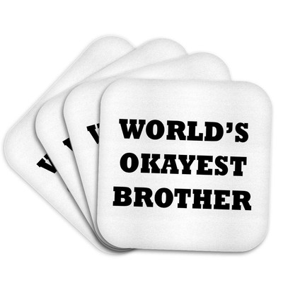 3dRose, WORLDS OKAYEST BROTHER, Coaster