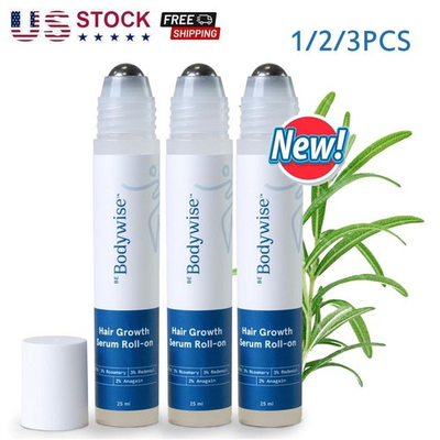 #ad 1 3PCS 25ml Be Bodywise Hair Growth Serum Roll On 3% Rosemary 3% Redensyl US🔥 $25.32