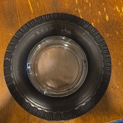 Goodyear Tire Shaped Black Advertising Sign Collectible All Weather Tires Theme