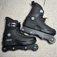 ROCES M12 UFS Aggressive Inline Skates, Black, men’s size UK 7 EU 41