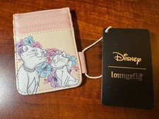 NUEVO CON ETIQUETAS Disney Loungefly Aristocats María y Duquesa Floral Tarjetero Identificación Billetera Rosa