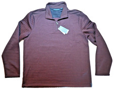 Perry Ellis Waffle Knit Pullover Sweater/Shirt, Port, Large, NWT