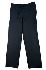 ScrubStar Scrub Pants Womens Medium Black Drawstring Cargo Medical Nurse Uniform