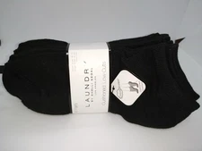 LAUNDRY BY SHELLI SEGAL 6-pairs Low Cut Socks Black Women’s Size 9-11 Shoe 4-10