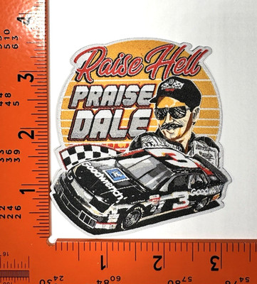 Raise Hell Praise Dale Earnhardt NASCAR Patch Vintage Retro Iron On Badge