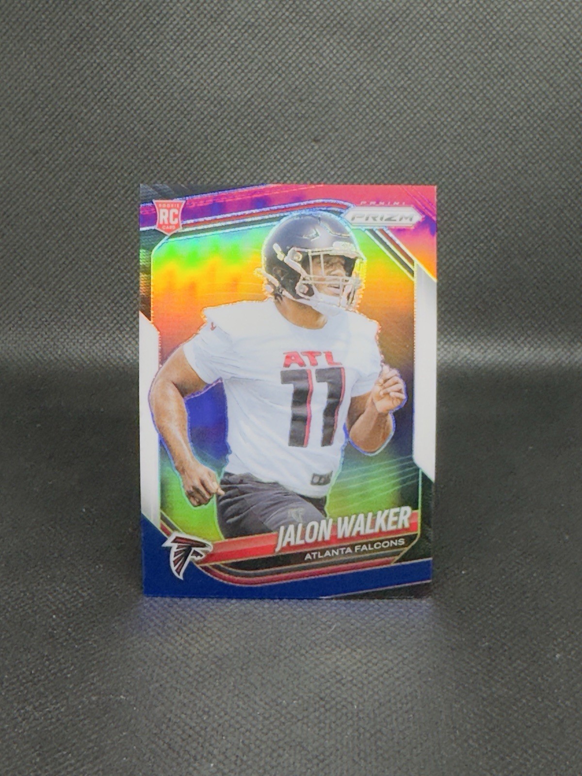 2025 Panini Prizm #398 Jalon Walker Red White Blue Prizm (RC) Atlanta Falcons