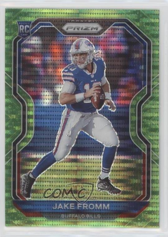 2020 Panini Prizm Rookie Neon Green Pulsar Prizm Jake Fromm #310 Rookie RC h3a