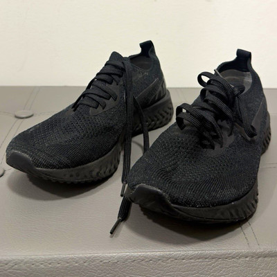 Nike Women s Black Epic React Athletic Sneakers Rubber Sole AO0573-003