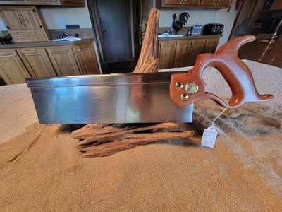 Vintage E.C. Atkins and Co No 2 Backsaw 12 Inch Tenon Joinery Saw 14 TPI Indiana