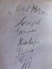 1873 LIVE AND DEATH RELIGOUS BOOK OWNER J GERMAN HARDWARE STORE PRINCEVILLE IL