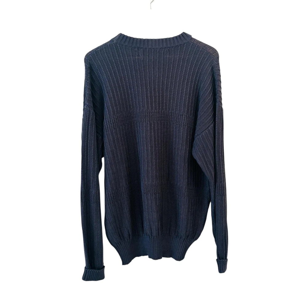 Peruvian Connection Mens Gray Sweater Size L 100% Pima Cotton Pullover Classic - Image 2 of 4