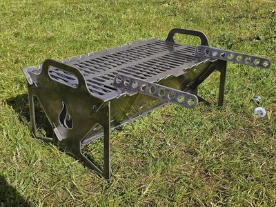 Tragbare Feuerstelle / BBQ - Stahl Metall Outdoor Camping Feuerschale