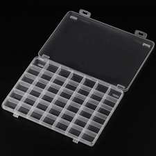 Clear Plastic Jewelry Organizer Box with 42 Grids Large Bead Storage Container